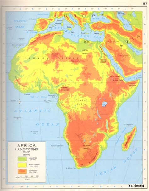 In addition, it stretches into. 1965 Africa Landforms