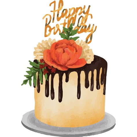Geburtstag Kuchen Blume Konzept Dekoration Geburtstag Party Elemente