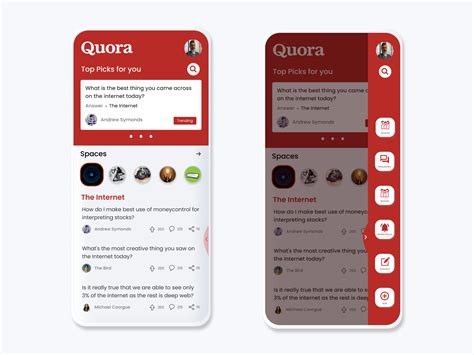 quora app redesign concept search by muzli
