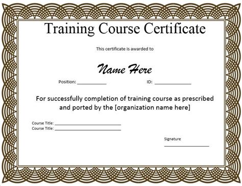 10 Training Certificate Templates Word Excel And Pdf Templates