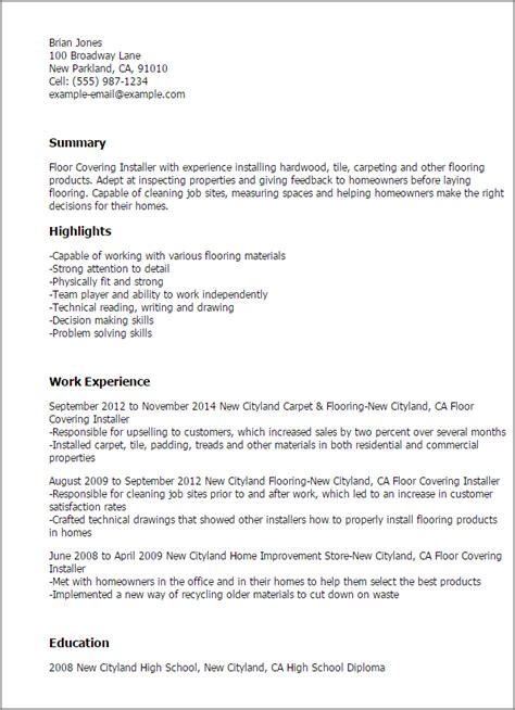 The cvs for education we've prepared cover a wide range of positions: Carpet Installer Job Description For Resume | | Mt Home Arts