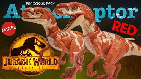 2022 Mattel Jurassic World Dominion Ferocious Pack Atrociraptor Red Review Youtube