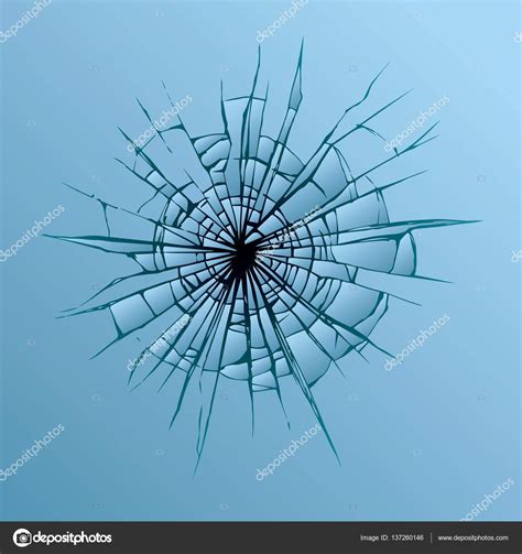 Broken Glass Vector Drawing — Stock Vector © Marinka 137260146
