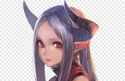 Anime Sign Of The Horns Anime Cg Artwork Black Hair Head Png Pngwing