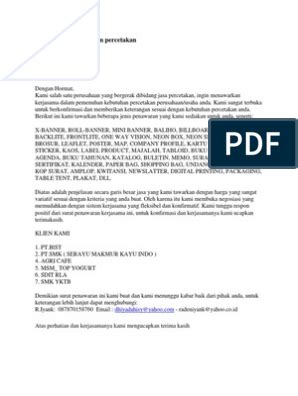 Tujuan dibuat surat penawaran ini, supaya jasa atau barang yang anda tawarkan bisa berjalan dengan lancar. Contoh Surat Penawaran Kerjasama Jasa Pengiriman Barang Nct | Jasa Cargo Dan Ekspedisi Hotline ...