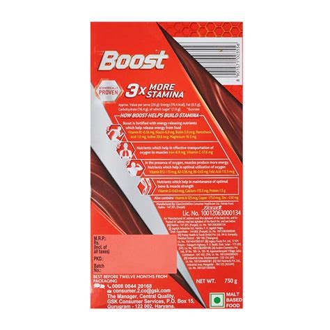 Buy Boost Health Energy And Sports Nutrition Powder 750 Gm Refill