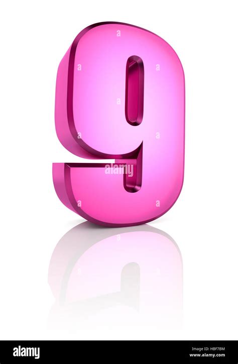 Pink Number 9 Stock Photo Alamy