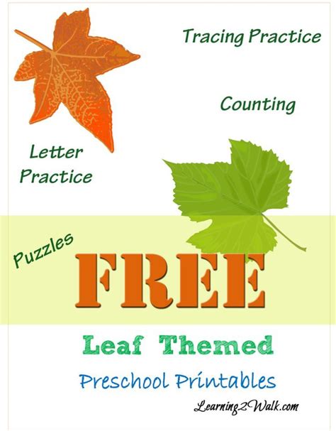 Free Leaf Themed Preschool Printables For Fall