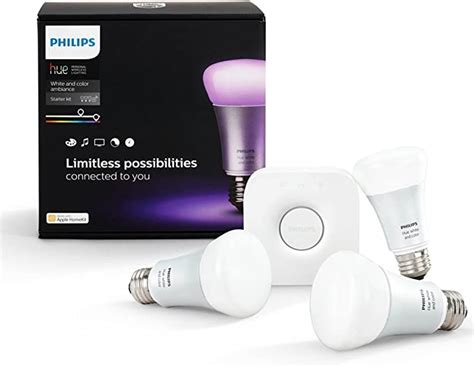 Philips 426353 Hue Personal Wireless Lighting A19 Starter Pack Led