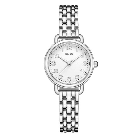 Silver Bracelet Watch Women Luxury Stainless Steel Strap Quartz Dress Watch Easy Read Arabic