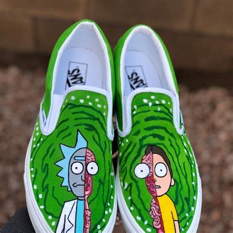 Rick And Morty X Vans The Custom Movement In 2021 Vans Painted