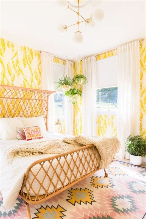 Yellow Bedroom Boho Our Sunny Guest Bedroom Yellow Room Home Decor