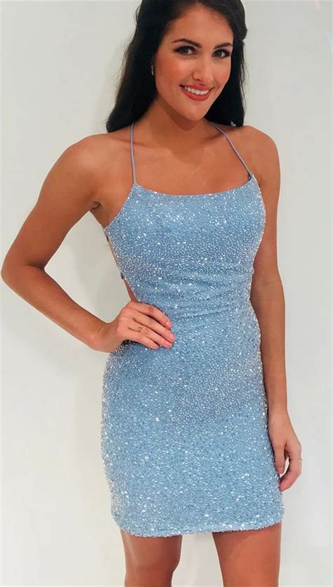 Tight Grey Short Homecoming Dress With Lace Up Back Homecoming Dresses Sparkly Formal Dresses