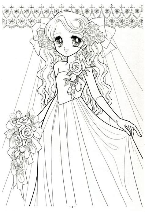 Japanese Anime Coloring Pages For Girls Preschool In Tiny Draw Manga