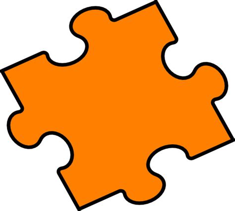 Orange Puzzle Piece Clip Art At Vector Clip Art Online
