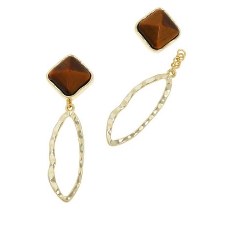 Connie Craig Carroll Jewelry Brooke Gemstone Convertible Drop Earrings