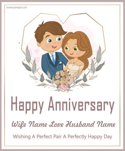 Romantic Anniversary Wishes Greeting With Couple Name 40 OFF