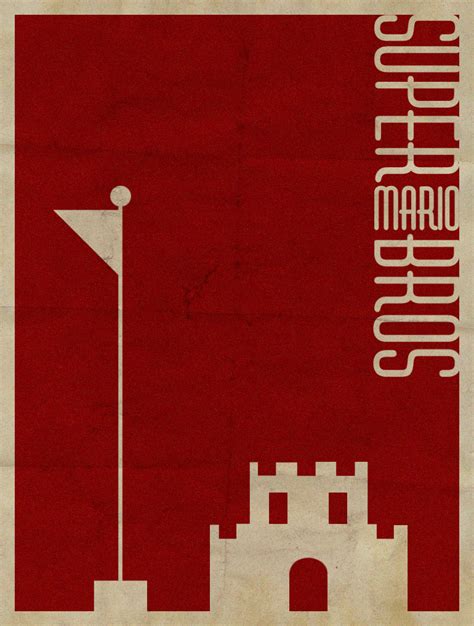 Super Mario Bros Minimalist Poster By Revoltersds On