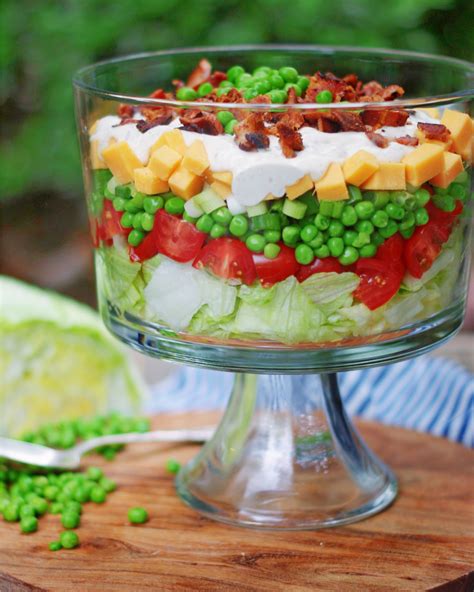 Classic 7 Layer Pea Salad Southern Discourse Layered Salad Recipes