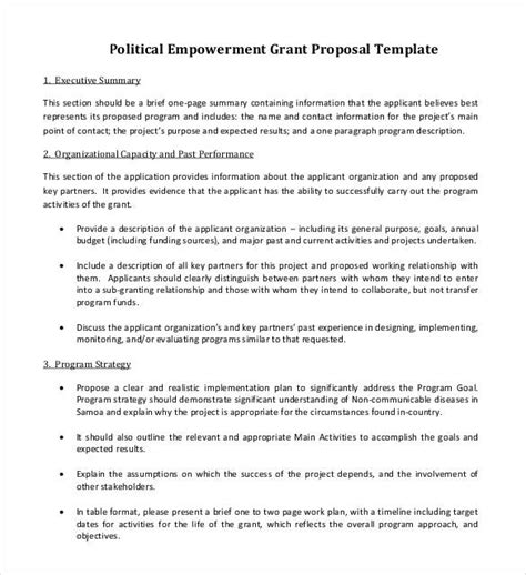 grant proposal templates   pages