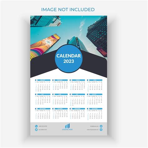 Premium Vector 1 Page Wall Calendar 2023