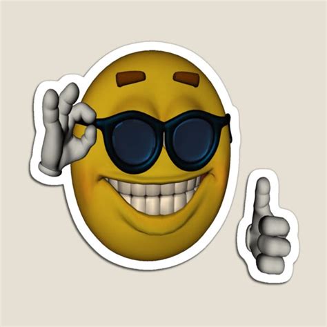 Smiley Face Sunglasses Thumbs Up Emoji Meme Face Poster For Sale By Obviouslogic Redbubble Vlr