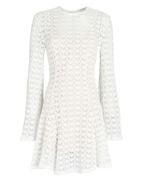 Sabina Musayev Vika Pointelle Knit Mini Dress In White Lyst Canada