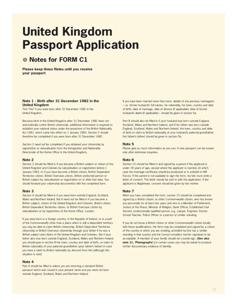 Application For United Kingdom Passport For Applicants And Over Free