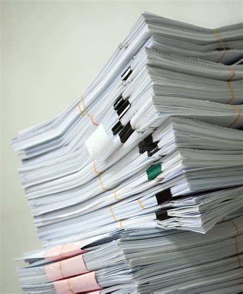 Pile Of Documents Stock Photo Image Of Office Isolated 32187948