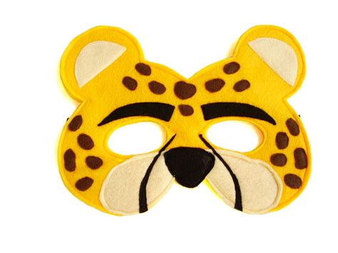 Childrens Safari Animal Cheetah Felt Mask Magical Attic