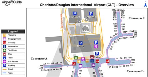 Charlotte Douglas Airport Map Map Of The World