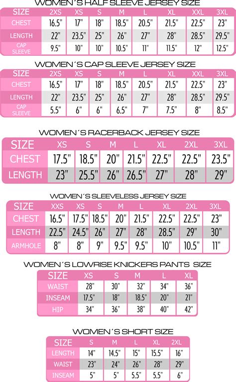 Custom Team Jerseys Womens Size Chart Custom Sublimated Uniforms Women