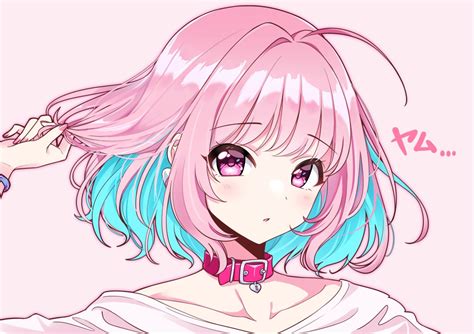 Anime Cute Girl With Pink Hair Anime Girl
