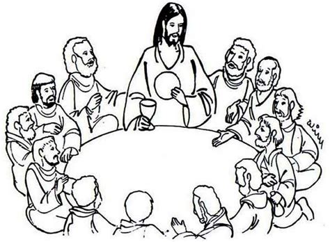 Children's bible lesson support for the last supper. The best free Last supper coloring page images. Download ...