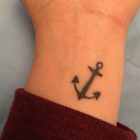 Simple Anchor Tattoo On Wrist Hebrews We Have This Hope As An Anchor For The Soul Firm