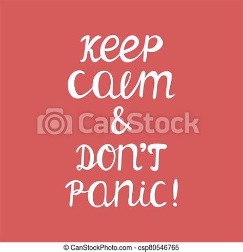 Keep Calm And Do Not Panic Quarantine Quote Cute Hand Drawn