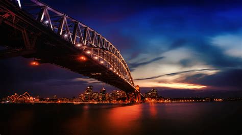 City Lights Sydney Harbour Bridge 4k Hd World 4k