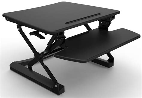 Rapid Riser Black Height Adjustable Sit Stand Desk Office Stock