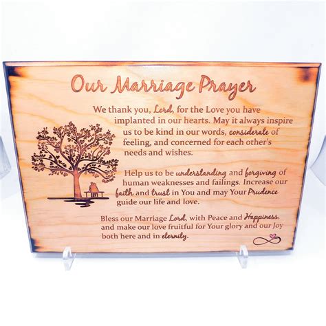 Marriage Prayer Plaque T For Wife Wedding Anniversary Etsy