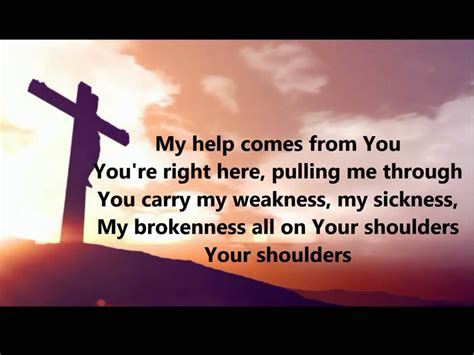 We are searchlights, we can see in the dark we are rockets pointed up at the stars we are billions of beautiful hearts and you sold us down the river too far. Shoulders- For King & Country- Lyrics on Screen - YouTube