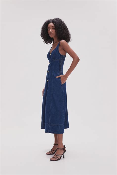 Aje Blue Dress Designer Midi And Maxi Dresses Coveti