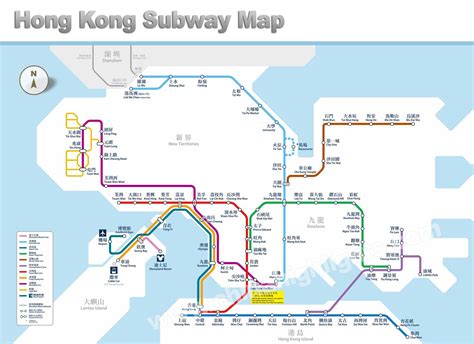Hong Kong Maps Attractions Streets Roads And Transport Map