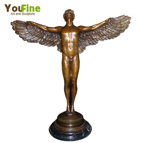 Bronze Winged Man Nude Figurine My XXX Hot Girl