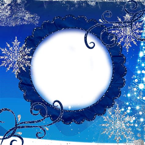 Winter Transparent Snowflake Frame Merry Christmas Photo Frame