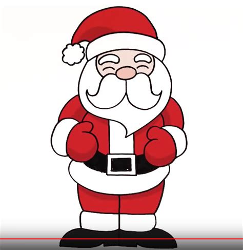 Draw A Simple Santa How To Draw Santa Drawings Easy Lessons How