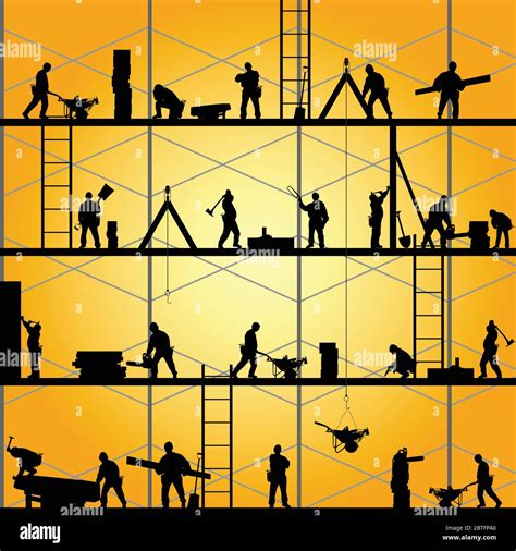 Construction Worker Silhouette Vector 15 Construction Workers