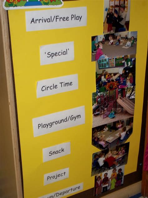 Visual Daily Schedule Help The Children Tell Time Each Day To Make