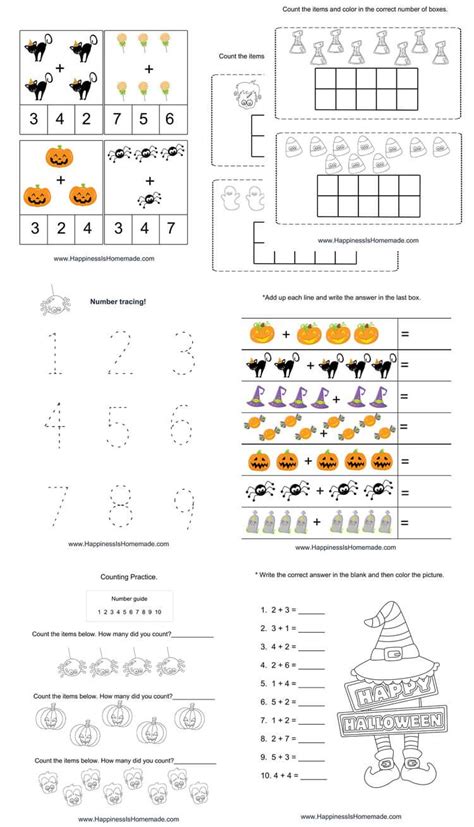 This Super Cute Printable Halloween Math Pack Features Counting Number