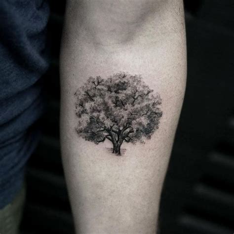 50 Oak Tree Tattoo Designs For Men Leaves And Acorns Tree Tattoo