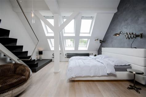 Modern Attic Loft With Grey Palette In Prague Idesignarch Interior